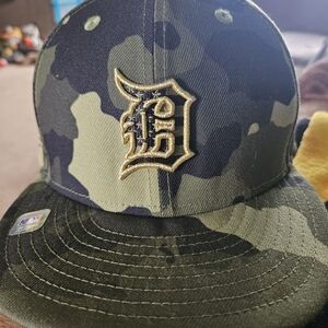 New Era Camouflage Cap with Gold Logo